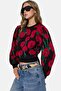 Floral Patterned Crew Neck Knitwear Sweater - 3