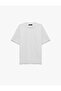 Short Sleeve Crew Neck Cotton Basic Oversize T-Shirt - 6