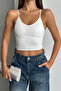 Cross Elastic Covered Crop Blouse - 7