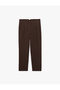 High-Waisted Pleated Straight-Leg Fabric Cigarette Pants with Pockets - 5