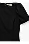 Round Neck Short Balloon Sleeve Mini Dress - 8