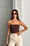 Modal Covered Crop Blouse with Rope Straps - 3