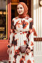 Batik Abstract Pattern Tile Chiffon Dress - 2