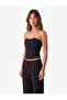 Strapless Neckline Sleeveless Corset Bustier with Ribbon Back Tie - 2