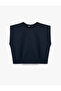 Sleeveless Sweater with Stitching Detail and Crew Neckline - 5