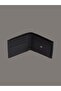 Black Men's Leather Wallet Matte Billfold W/Coin - 4