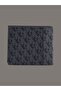 Black Men's Leather Wallet Matte Billfold W/Coin - 2