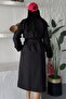 Long Windbreaker Oversized Belted Epaulet Women's Trench Coat Maxi Length - 8