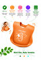 Figured Premium, Durable Bpa-Free Adjustable Children's Silicone Bib (9+ Months)