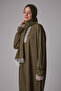 Women's Self-Wrapped Prayer Dress Khaki One-Piece Lace Practical Prayer Dress - 4