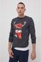 Jack &amp;   Jones Jorletıtsnow Sweat Crew N Navy Blue Men's Sweatshirt
