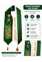 Saudi National Day 95 Stole – Premium Green Saudi Flag & Traditional Design Cotton Sash