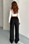 Soft Textured Lace-Up Comfortable Pants - 2