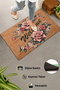 Door Mat 45X70Cm Non-Slip Base Decorative Indoor Outdoor Red Trento Roses - 3