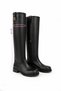 Women's Zippered Genuine Black Leather - 3