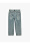 Normal Waist Cotton Loose Fit Baggy Jean Trousers - 8
