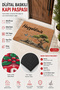 Olive Tree and Butterflies Welcome Door Mat 45x70cm - 4