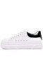 Genuine Leather Laced Light Sole White Children's Sports Shoes - 5