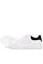 Genuine Leather Laced Light Sole White Children's Sports Shoes - 7