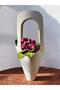 Bottle & Flower Carrying Bag White Luxury Inside Gray – Decorative Bouquet and S Cobalt Gift Bag (10 Pieces) - 8