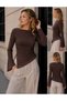 Women's Cotton Boat Neck Side Gathered Asymmetrical Cut Lace Detailed Spanish Sleeve Blouse 0241 - 3