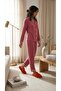 Koza Model Buckle Towel Women's House Slippers - Warm and Fluffy Slippers with Noiseless Soles - 2