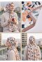 Organic Viscose Silk İnci̇ra Shal - Floral Patterned - 3