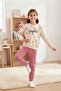 Girl's Joyful Patterned School Daily Tracksuit Set Esf7034 - 4