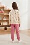 Girl's Joyful Patterned School Daily Tracksuit Set Esf7034 - 2