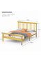 Queen Size Bed Frame With Sturdy Metal Frame with Modern Design, Easy Assembly - 8
