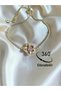 Gold Steel Rotating Flower Figured Princess Zircon Stone Elevator Bracelet