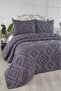 Dowry Land Samira 3 Piece Double Pique Set Anthracite - 2