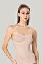 Women's Tan Shiny Corset Athlete 16888