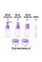 Small Size 6 Pieces Purple Color Travel Set Cosmetic Bottle with Transparent Bag Empty Travel Shampoo Bottle Set - 3