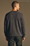 Men's Large Size Patterned Oversized Winter Anthracite Sweatshirt - 3