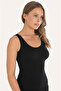 Wide Strap Black Rib Tank Top - 2