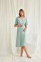 Lace Front Buttoned Hale Maternity Viscose Nightgown - 2