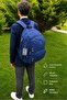 Water Resistant Large Size Navy Blue Backpack