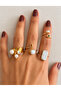 Vintage/Bohemian/Minimal 3-Piece Ring Set with Real Water Pearl - 3