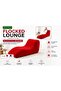 Inflatable Flocked Lounge Chair, Reclining Air Sofa with Raised Backrest for Indoor Relaxation - 2
