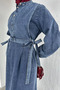 Vest Combination Denim Jean Hijab Dress - 5