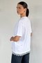 Women's Crew Neck Stone Embroidered T-Shirt - 4