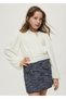 Cream Girls' Tulle Blouse 7102