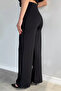 Women's Elastic Waist Stone Embroidered Lycra Trousers - 3