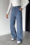 Women's High Waist Palazzo Jean Denim Pants - 3
