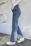 Women's High Waist Palazzo Jean Denim Pants - 2