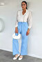 Women's Elastic Waist Linen Trousers - 2
