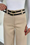 Women's Palazzo Trousers with Double Belt Accessories - 5