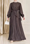 Waist-Tied Segmented Hijab Dress - 3