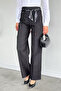 Women's Scarf Belted Green Trousers - 3
